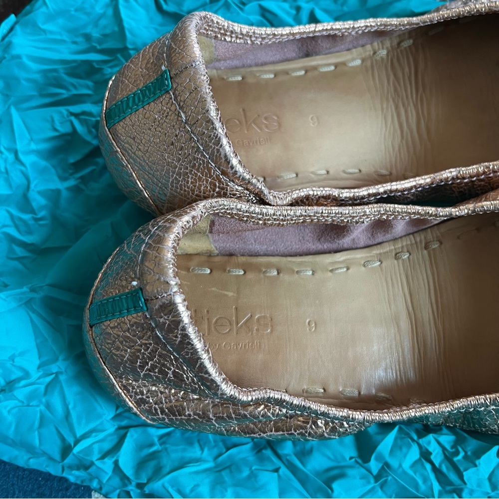 Tieks Rose Gold Glam Ballet Flat Sz 9 - Picture 4 of 7